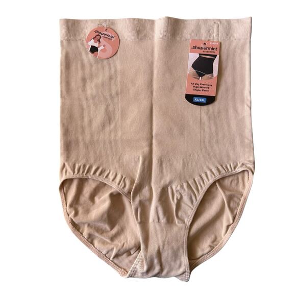 NWT Shapermint High Waisted Shaper Panty 54008 Beige XL/2XL Slimming - Picture 2 of 16